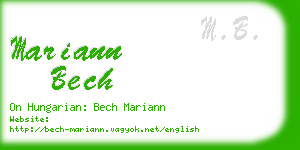 mariann bech business card